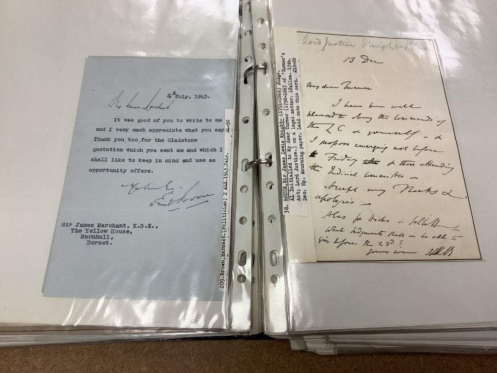 A collection of autographs and letters